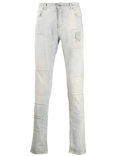 Faith Connexion Slim-fit Stonewashed Jeans In Blue