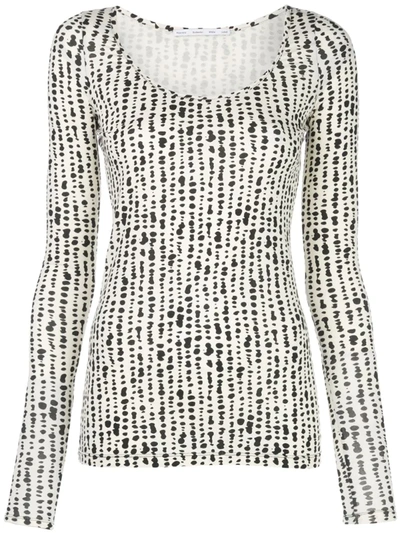 Proenza Schouler White Label Abstract Print Top In White