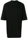 Rick Owens Drkshdw Plain Crew Neck T-shirt In Black