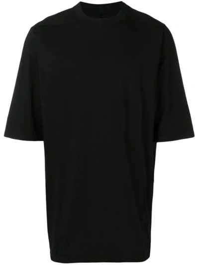 Rick Owens Drkshdw Plain Crew Neck T-shirt In Black