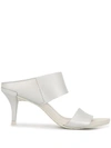 Pedro Garcia 80mm Winda Open Toe Sandals In Silver