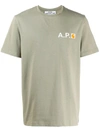 Apc X Carhartt Wip Logo Print T-shirt In Green
