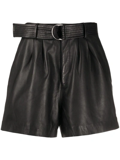 P.a.r.o.s.h Macio Belted Shorts In Black