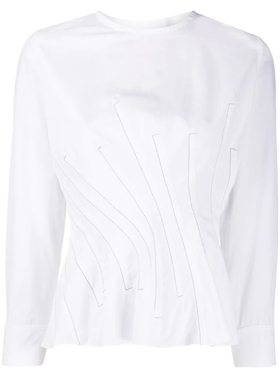 Marni Ruffled Blouse In White