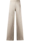 Missoni High-waisted Shimmer Effect Palazzo Pants In Neutrals