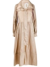 Khrisjoy Oversized Bell Sleeve Coat In Neutrals