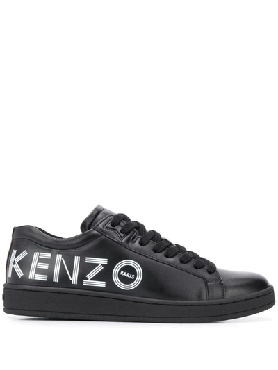 Kenzo Logo-print Low-top Trainers In Black