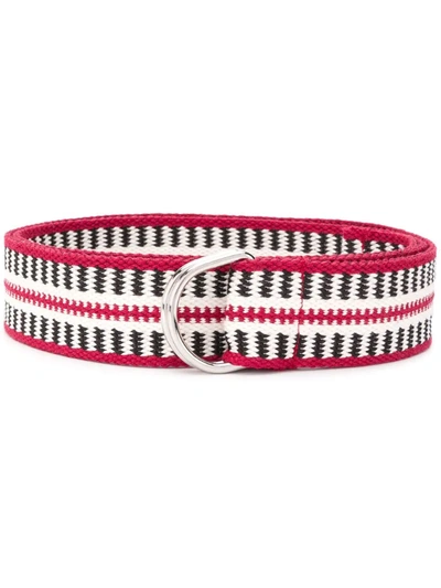 Isabel Marant Nyess Woven D-ring Belt In Red