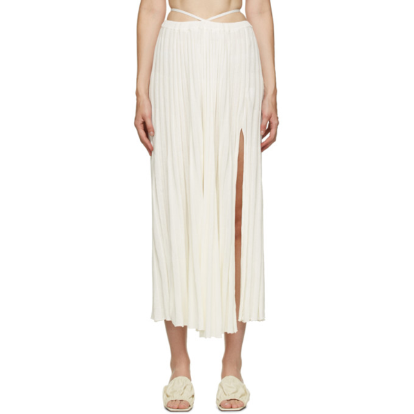 Christopher Esber Lace-up Poplin Maxi Skirt In White | ModeSens