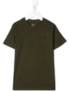 Ralph Lauren Kids' Embroidered Logo T-shirt In Green