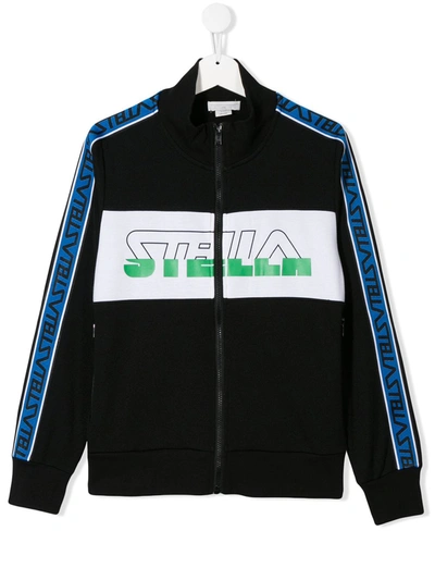 Stella Mccartney Teen Stella Logo Bomber Jacket In Black