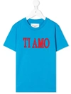 Alberta Ferretti Turquoise T-shirt Teen In Azure
