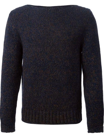 Maison Margiela Fleck Knit Sweater In 900 Black