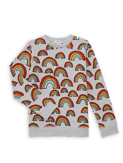 Stella Mccartney Kids' Little Girl's & Girl's Scribble Rainbow Sweatshirt In Grey