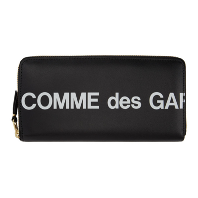 Comme Des Garçons Black Huge Logo Continental Wallet