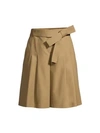 Lafayette 148 Metropolitan Stretch Pleated Arthur Short In Shiitake