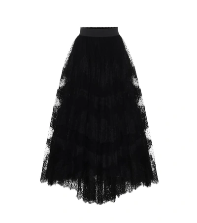 Dolce & Gabbana Tulle Maxi Skirt In Black