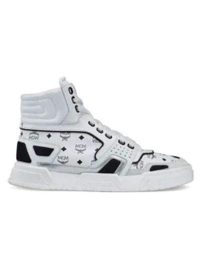 Mcm Skyward High-top-sneaker In Visetos Für Herren In White | White