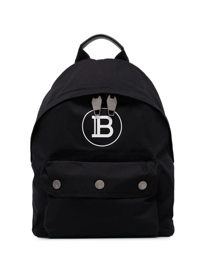 Balmain Logo-print Technical Backpack In Black