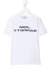 Neil Barrett Kids' Logo Print T-shirt In White