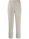 Etro Straight Leg Cropped Trousers In Grey