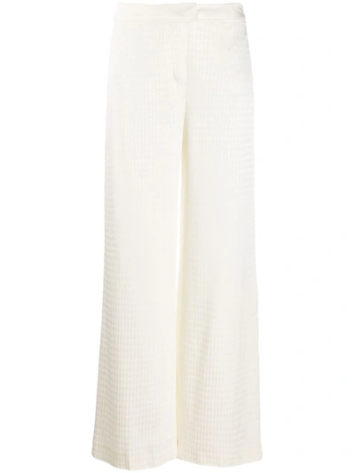 Karl Lagerfeld Cameo Logo Trousers In White