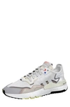 Adidas Originals Men's Nite Jogger Low-top Sneakers In Orbit Grey/ White/ Hi Res Red