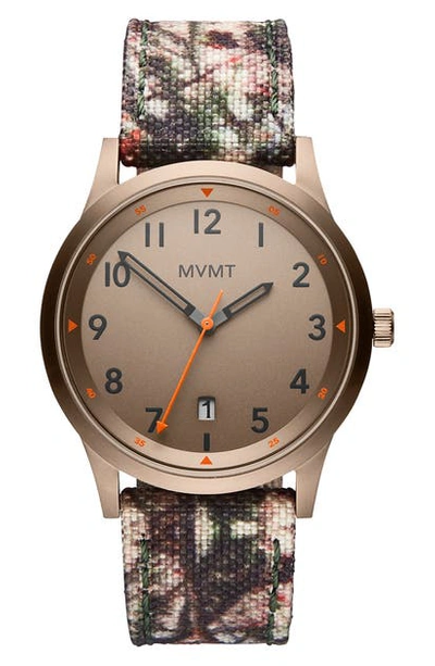 Mvmt 's Men's Field Camouflage Nylon Strap Watch 41mm In Camo/ Taupe