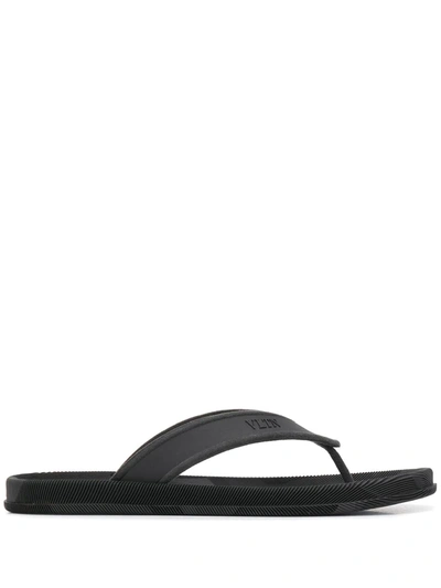 Valentino Garavani Camouflage-sole Foam-strap Flip Flops In Black