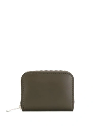 Ami Alexandre Mattiussi Ami De Coeur Puller Small Zipped Wallet In Green