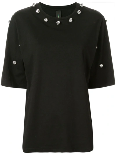 Romance Was Born Regency Crystal-embellished T-shirt In Black