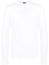 Zanone Crew-neck Long-sleeve T-shirt In White
