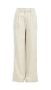 Reformation + Net Sustain Chandler Silk-charmeuse Wide-leg Pants In Ivory