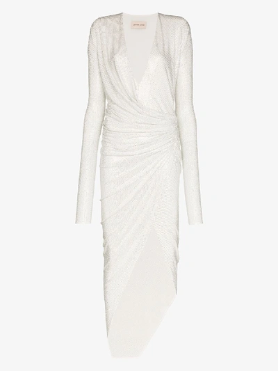 Alexandre Vauthier Crystal-embellished Evening Gown In White