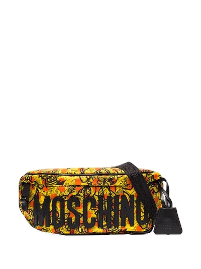 Moschino Yellow Pages Logo-appliqued Belt Bag