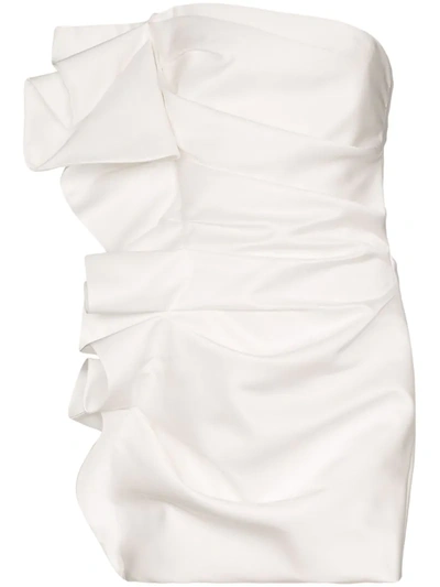 Alexandre Vauthier Strapless Ruffled Mini Dress In White