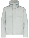 Yves Salomon Merino Lined Packable Windbreaker Jacket In Grey