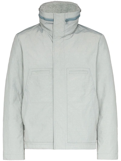 Yves Salomon Merino Lined Packable Windbreaker Jacket In Grey