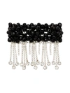 Shrimps Penelope Beaded Crystal Drop Hairclip In Black