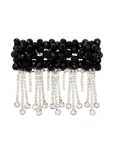 Shrimps Penelope Beaded Crystal Drop Hairclip In Black