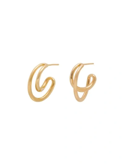 Charlotte Chesnais Gold Vermeil Double C Earrings