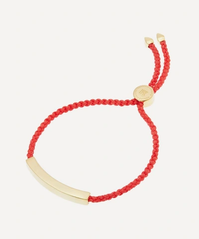 Monica Vinader Gold Plated Vermeil Silver Linear Cord Friendship Bracelet