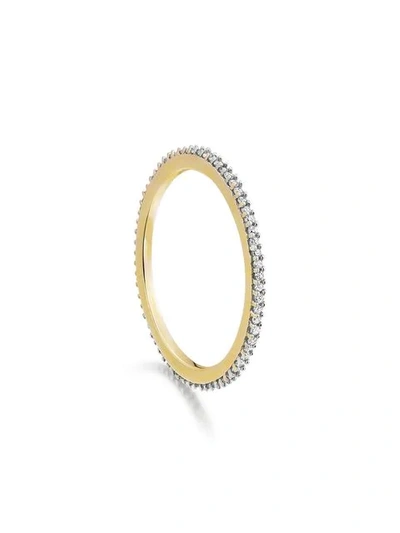 Monica Vinader Gold Plated Vermeil Silver Skinny Diamond Eternity Ring