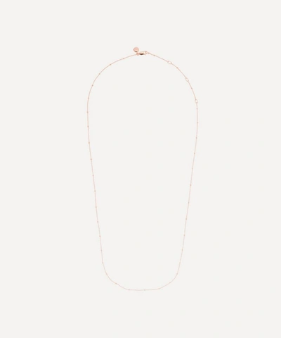 Monica Vinader Rose Gold Plated Vermeil Silver Short Fine Beaded Chain