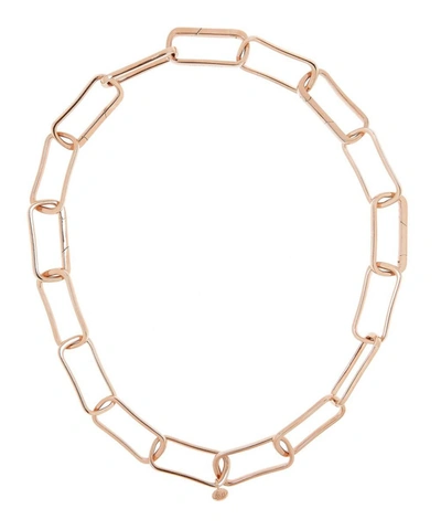 Monica Vinader Rose Gold Plated Vermeil Silver Alta Capture Large Link Necklace