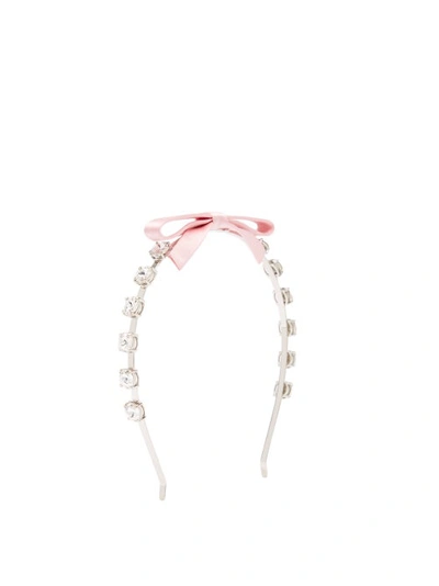 Miu Miu Bow Hairband in Pink