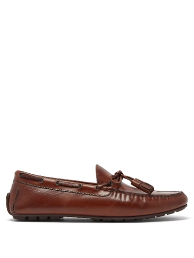 Ralph Lauren Harold Tasselled Leather Loafers In Neutral