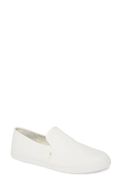 Toms Clemente Slip-on Sneaker In White Canvas