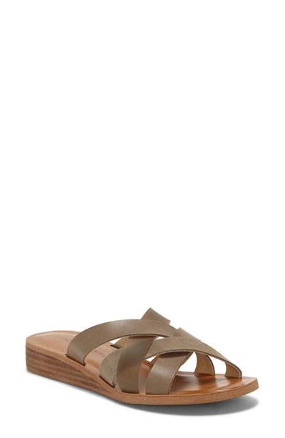 Lucky Brand Hallisa Strappy Leather Sandal In Fossilized Leather