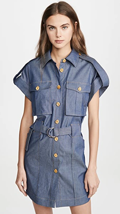 Acler Delton Shirtdress In Chambray